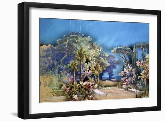 Set Design by Amable Petit and Eugene-Benoit Gardy Depicting Palace Gardens-Giuseppe Verdi-Framed Giclee Print