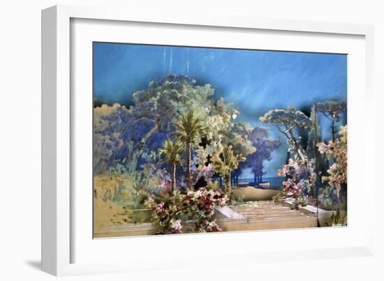 Set Design by Amable Petit and Eugene-Benoit Gardy Depicting Palace Gardens-Giuseppe Verdi-Framed Giclee Print