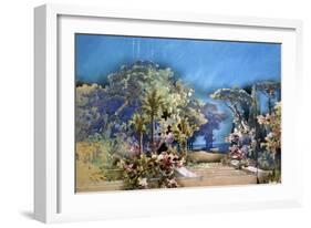 Set Design by Amable Petit and Eugene-Benoit Gardy Depicting Palace Gardens-Giuseppe Verdi-Framed Giclee Print