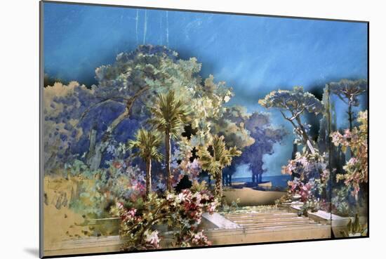 Set Design by Amable Petit and Eugene-Benoit Gardy Depicting Palace Gardens-Giuseppe Verdi-Mounted Giclee Print