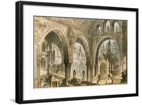 Set Design by Francesco Bagnara for Fourth Scene of Capuleti and Montecchi-null-Framed Giclee Print