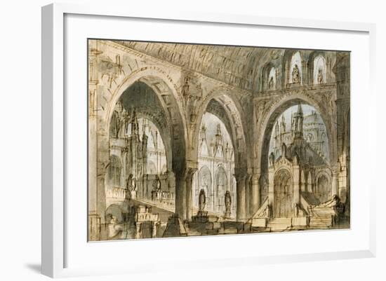 Set Design by Francesco Bagnara for Fourth Scene of Capuleti and Montecchi-null-Framed Giclee Print