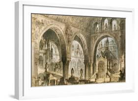 Set Design by Francesco Bagnara for Fourth Scene of Capuleti and Montecchi-null-Framed Giclee Print