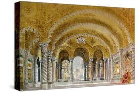 Set Design by Giovanni Zuccarelli Depicting the Great Hall of the Castle for the Third Act-Giuseppe Verdi-Stretched Canvas