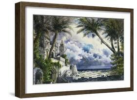 Set Design by Giovanni Zuccarelli Depicting the Outside of the Castle for the First Act-Giuseppe Verdi-Framed Giclee Print