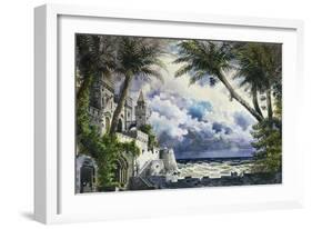 Set Design by Giovanni Zuccarelli Depicting the Outside of the Castle for the First Act-Giuseppe Verdi-Framed Giclee Print