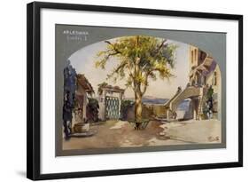 Set Design by Pirrotta for L'Arlesiana, Scene I, 1952, Opera by Francesco Cilea-null-Framed Giclee Print