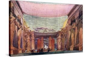 Set Design for a Ballets Russes Production of Cleopatra, 1909-Leon Bakst-Stretched Canvas