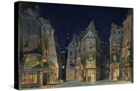 Set design for Act 2 of La Bohème, Opera by Giacomo Puccini-Adolfo Hohenstein-Stretched Canvas