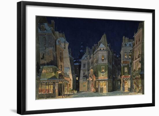 Set design for Act 2 of La Bohème, Opera by Giacomo Puccini-Adolfo Hohenstein-Framed Giclee Print