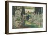 Set design for Act I from Daphnis and Chloe, 1912-Leon Bakst-Framed Premium Giclee Print