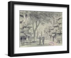 Set Design for Act Ii of the Opera 'Lakme', by Leo Delibes-Antonin Marie Chatiniere-Framed Giclee Print