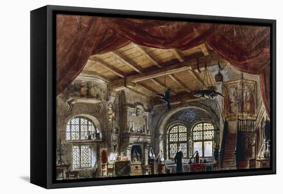 Set Design for Faust by Charles Gounod, 1892-Philippe Chery-Framed Stretched Canvas