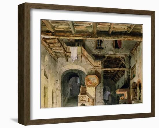 Set Design for 'La Forza Del Destino', C.1862-Carlo Ferrario-Framed Giclee Print