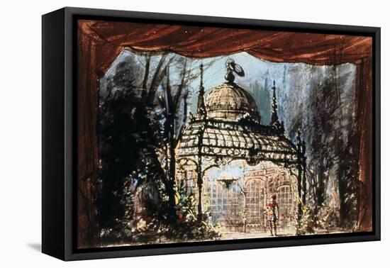 Set Design for Mozart's the Magic Flute, 1863-null-Framed Stretched Canvas