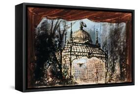 Set Design for Mozart's the Magic Flute, 1863-null-Framed Stretched Canvas