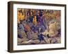 Set design for 'Prelude to the Afternoon of a Faun', 1912 (gouache on paper)-Leon Bakst-Framed Giclee Print