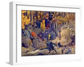 Set design for 'Prelude to the Afternoon of a Faun', 1912 (gouache on paper)-Leon Bakst-Framed Giclee Print