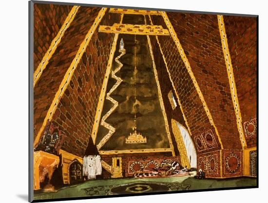 Set Design for Thamar, Ballet by Mily Balakirev, 1912-Leon Bakst-Mounted Giclee Print