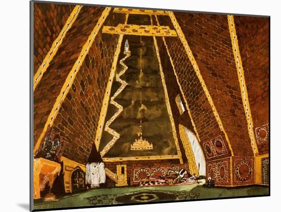 Set Design for Thamar, Ballet by Mily Balakirev, 1912-Leon Bakst-Mounted Giclee Print