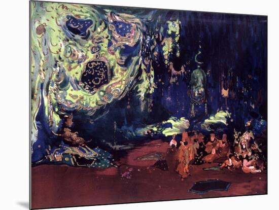 Set Design for the Ballet Scheherazade, C1913-Leon Bakst-Mounted Giclee Print