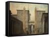 Set Design for the Court of the Temple-Simon Quaglio-Framed Stretched Canvas