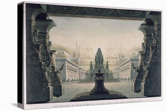 Set Design for the Final Scene of "The Magic Flute" by Wolfgang Amadeus Mozart-Karl Friedrich Schinkel-Stretched Canvas