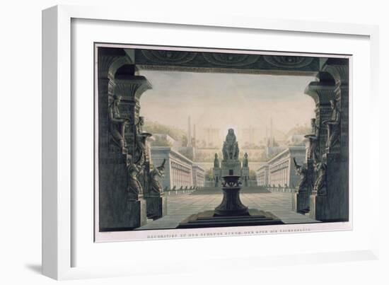 Set Design for the Final Scene of "The Magic Flute" by Wolfgang Amadeus Mozart-Karl Friedrich Schinkel-Framed Giclee Print