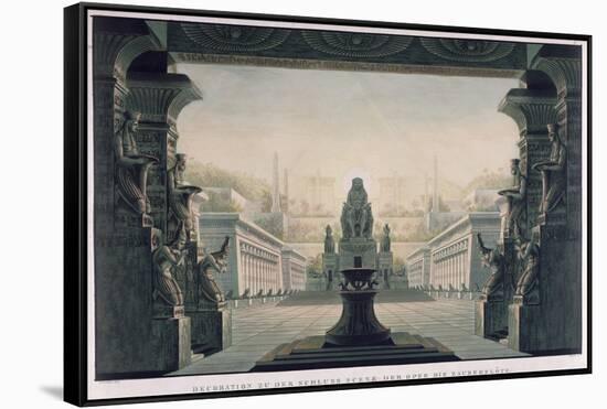 Set Design for the Final Scene of "The Magic Flute" by Wolfgang Amadeus Mozart-Karl Friedrich Schinkel-Framed Stretched Canvas