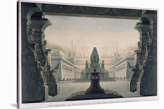 Set Design for the Final Scene of "The Magic Flute" by Wolfgang Amadeus Mozart-Karl Friedrich Schinkel-Stretched Canvas