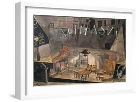 Set Design for 'The Lower Depths' (Nachtasyl)-Edward Suhr-Framed Giclee Print