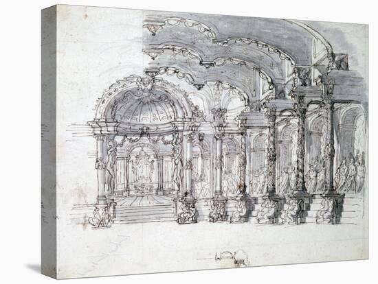Set Design for the Opera 'Proserpine, C1680-Jean Berain-Stretched Canvas