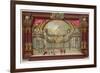 Set Design for the Theatre at Versailles (Colour Litho)-French-Framed Giclee Print