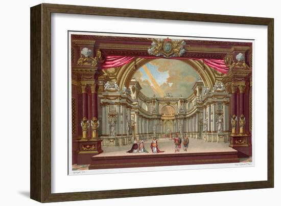 Set Design for the Theatre at Versailles (Colour Litho)-French-Framed Giclee Print