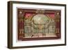 Set Design for the Theatre at Versailles (Colour Litho)-French-Framed Giclee Print