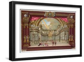 Set Design for the Theatre at Versailles (Colour Litho)-French-Framed Giclee Print