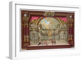 Set Design for the Theatre at Versailles (Colour Litho)-French-Framed Giclee Print