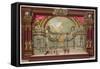 Set Design for the Theatre at Versailles (Colour Litho)-French-Framed Stretched Canvas