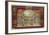 Set Design for the Theatre at Versailles (Colour Litho)-French-Framed Giclee Print