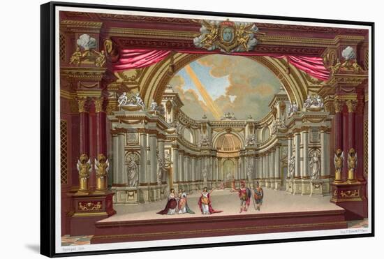 Set Design for the Theatre at Versailles (Colour Litho)-French-Framed Stretched Canvas