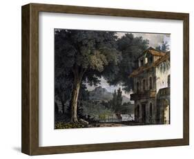 Set Design of Adinas' Farmhouse-Alessandro Sanquirico-Framed Giclee Print