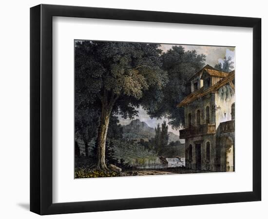 Set Design of Adinas' Farmhouse-Alessandro Sanquirico-Framed Giclee Print