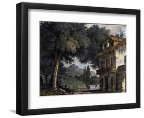 Set Design of Adinas' Farmhouse-Alessandro Sanquirico-Framed Giclee Print