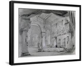 Set Design of the Palace Interior For a Performance of the Opera Macbeth by Guiseppe Verdi-Charles Antoine Cambon-Framed Giclee Print