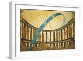 Set Design of the Temple of the Sun-Simon Quaglio-Framed Giclee Print