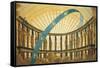 Set Design of the Temple of the Sun-Simon Quaglio-Framed Stretched Canvas