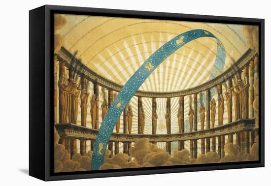 Set Design of the Temple of the Sun-Simon Quaglio-Framed Stretched Canvas