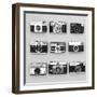 Set of 9 Antique Cameras-Tom Quartermaine-Framed Giclee Print