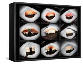 Set Of 9 Different Nigirizushi (Sushi)-Lev4-Framed Stretched Canvas