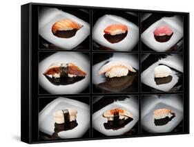 Set Of 9 Different Nigirizushi (Sushi)-Lev4-Framed Stretched Canvas